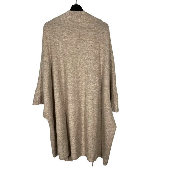 Marla Wynne Tan Kimono Wool Blend Kimono Oversized Open Front Cardigan Medium - Picture 3 of 7